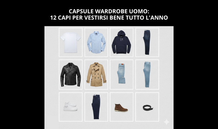 Capsule wardrobe uomo: 12 capi per vestirti bene tutto l’anno