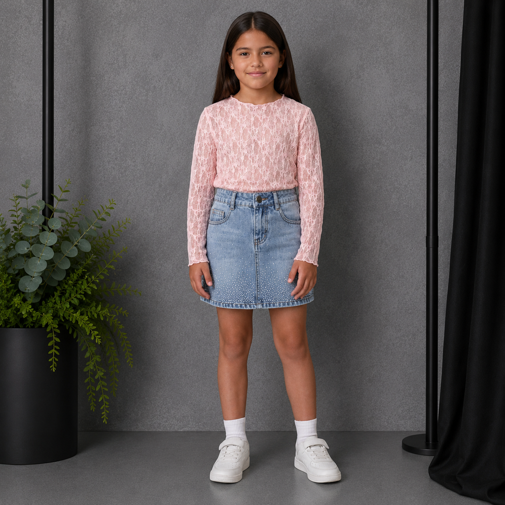 T-shirt traforata Bambina 26019 Sweet Fun