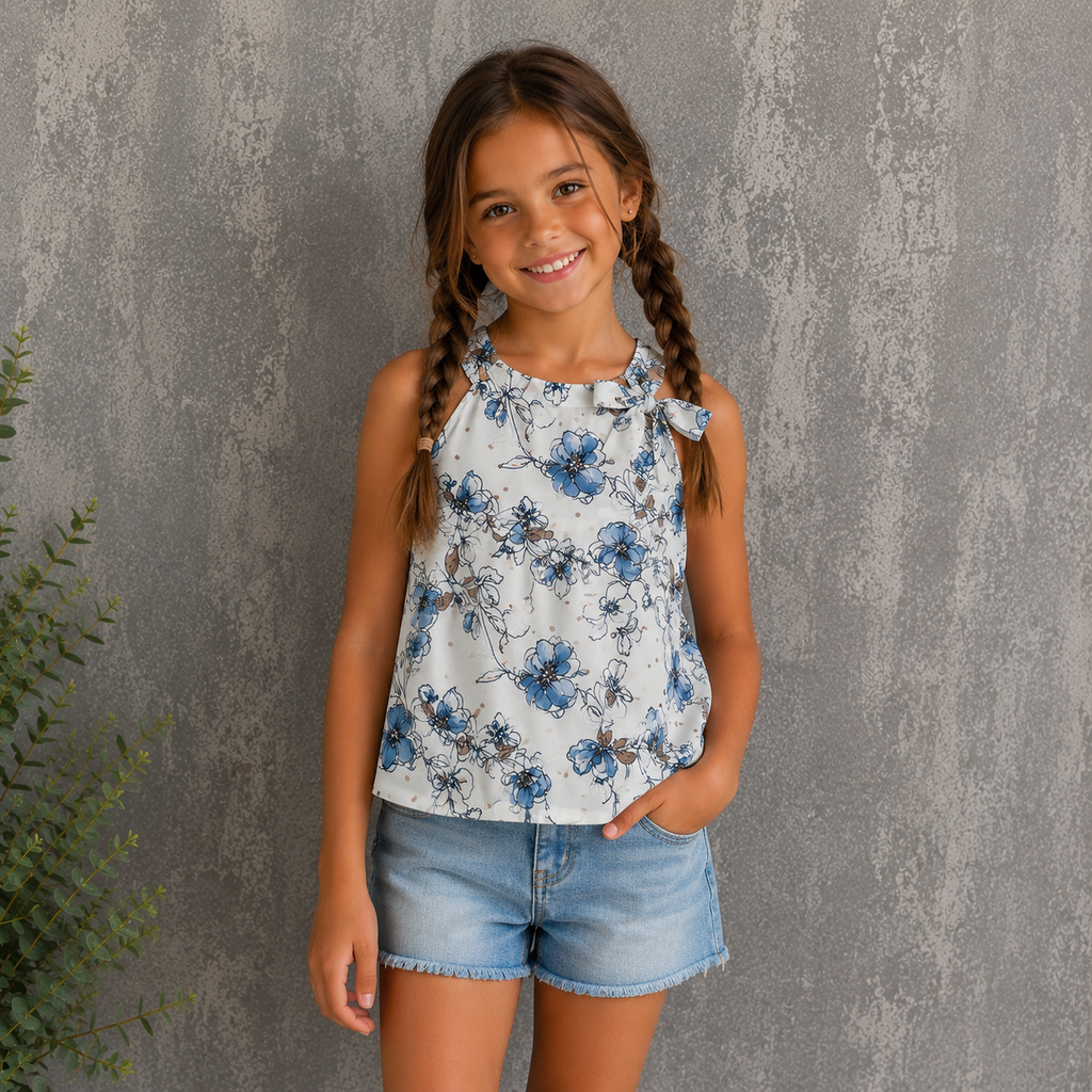 T-shirt Top Bambina 7494 Ativo