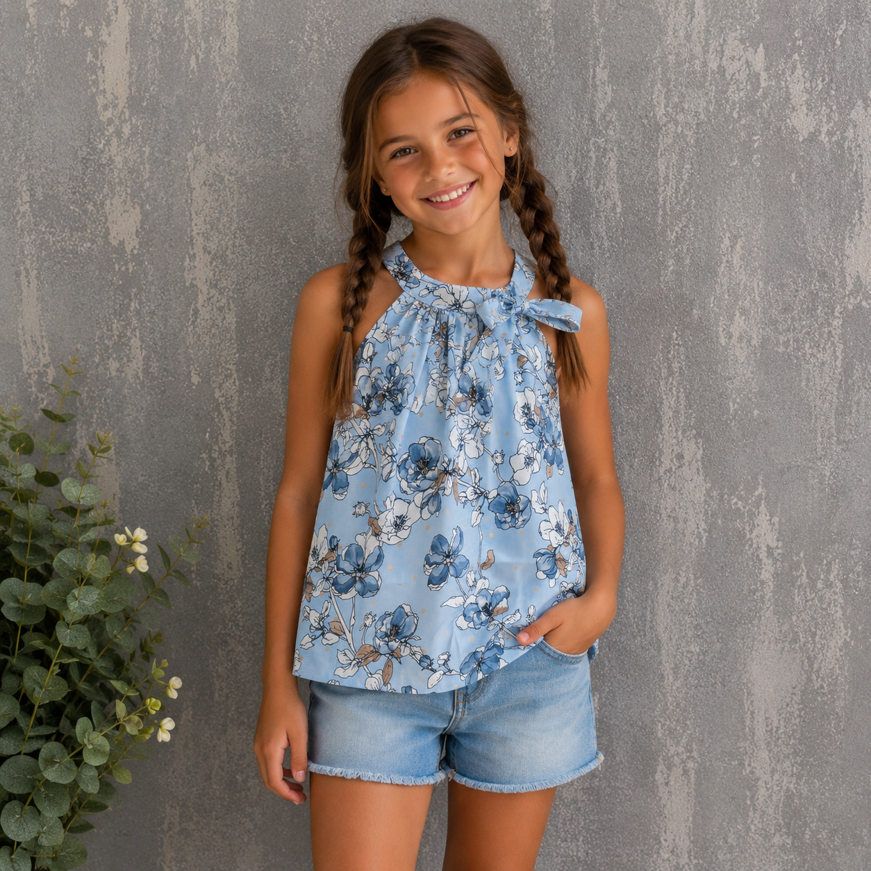 T-shirt Top Bambina 7494 Ativo